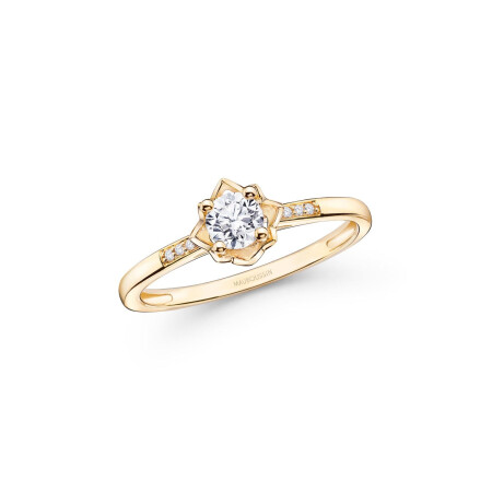 Solitaire Mauboussin Ma Reine d'Amour N°3 en or jaune et diamants